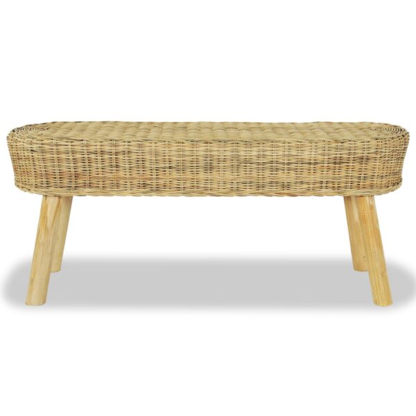 Aplusliving-Hall Bench 110x35x45 cm Natural Rattan