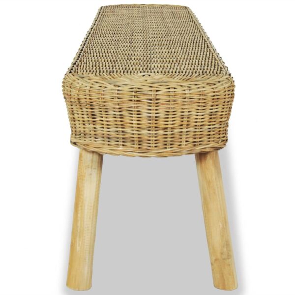 Aplusliving-Hall Bench 110x35x45 cm Natural Rattan