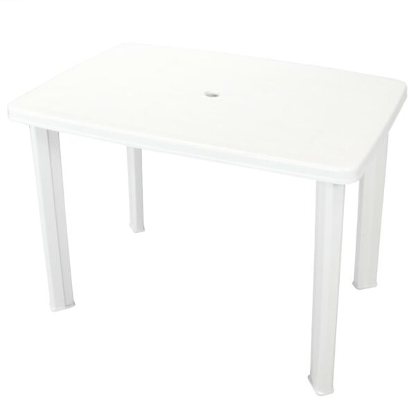 Aplusliving-Garden Table White 101x68x72 cm Plastic