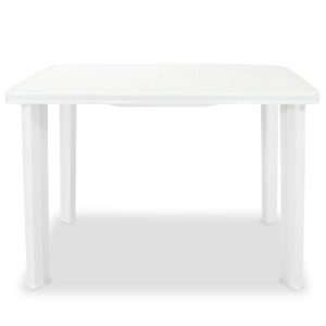 Aplusliving-Garden Table White 101x68x72 cm Plastic