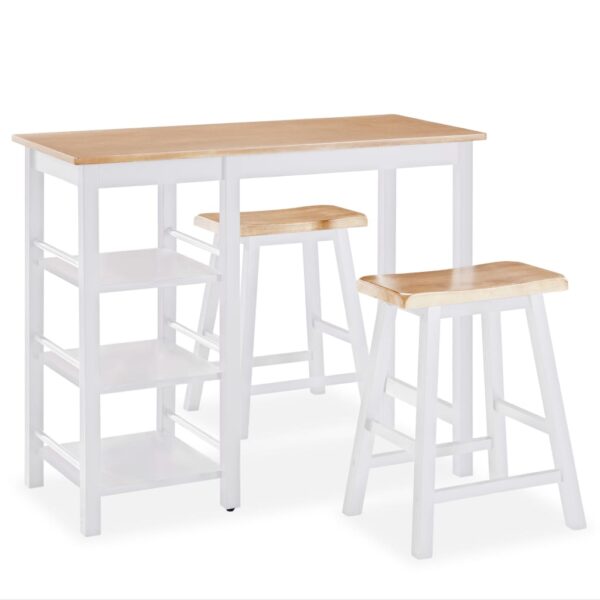 Aplusliving-Bar Set 3 Pieces MDF White
