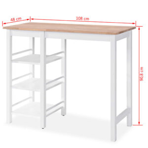 Aplusliving-Bar Set 3 Pieces MDF White