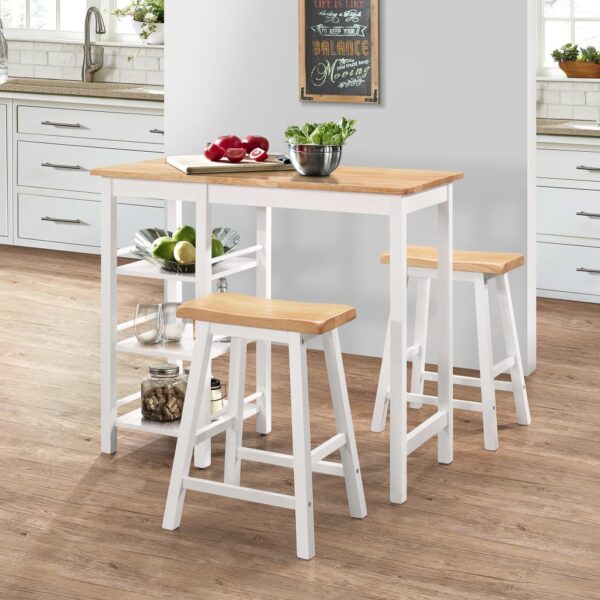 Aplusliving-Bar Set 3 Pieces MDF White