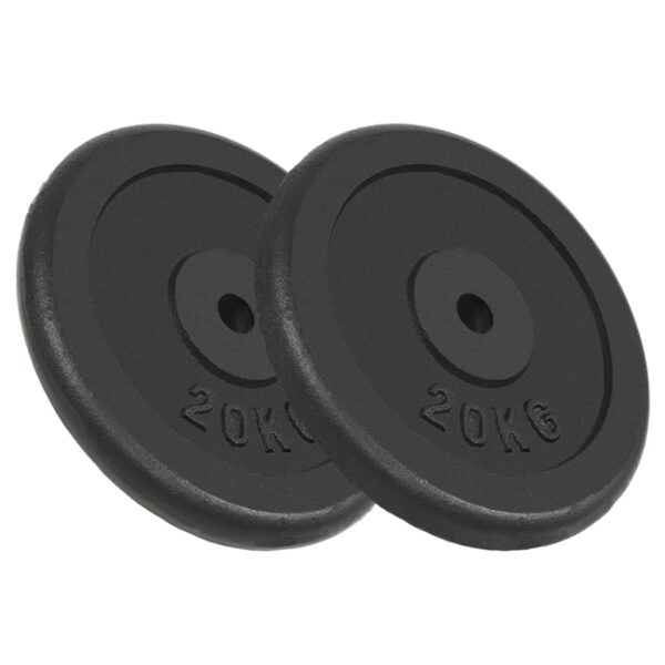 Aplusliving-Weight Plates 2 pcs 2x20 kg Cast Iron