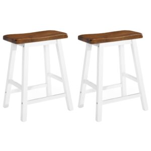 Aplusliving-Bar Stools 2 pcs Solid Wood