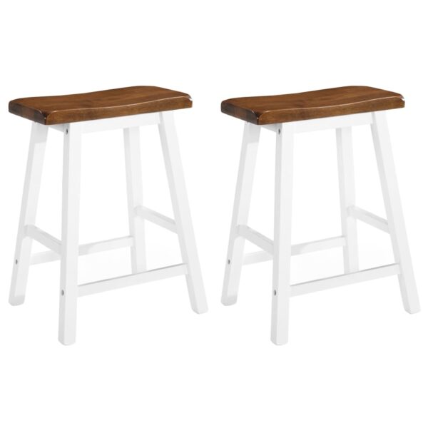 Aplusliving-Bar Stools 2 pcs Solid Wood