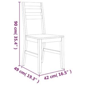 Aplusliving-Dining Chairs 4 pcs Solid Acacia Wood