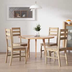 Aplusliving-Dining Chairs 4 pcs Solid Acacia Wood