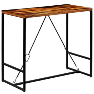 Aplusliving-Bar Table Solid Reclaimed Wood 120x60x106 cm