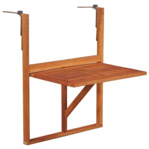 Aplusliving-Hanging Balcony Table 64.5x44x80 cm Solid Acacia Wood