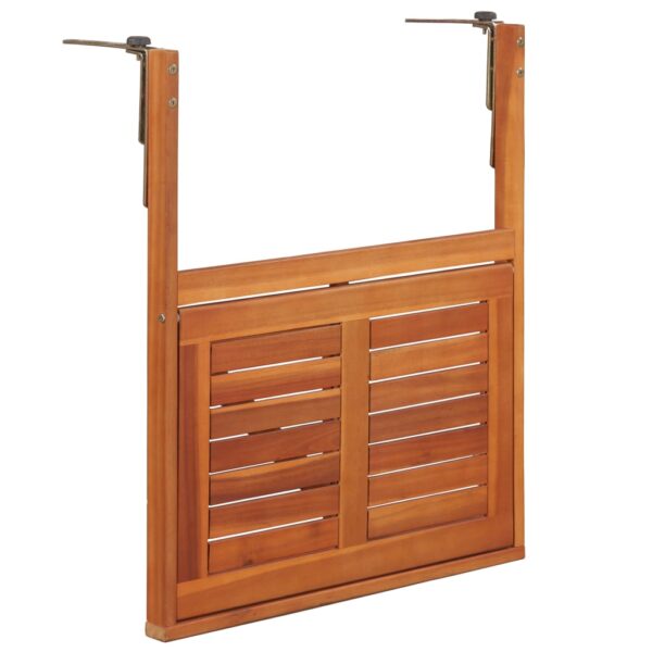 Aplusliving-Hanging Balcony Table 64.5x44x80 cm Solid Acacia Wood