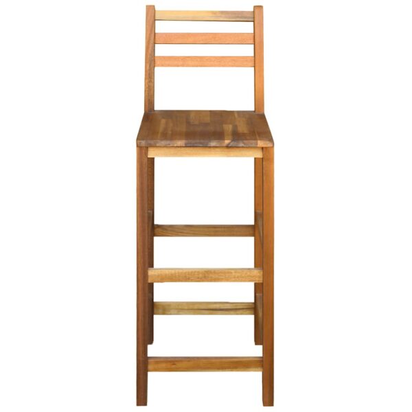 Aplusliving-Bar Chairs 2 pcs Solid Acacia Wood