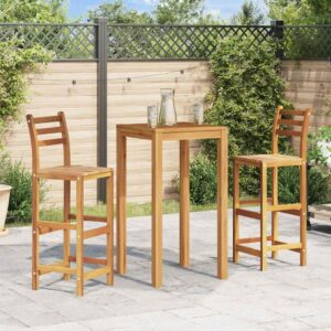 Aplusliving-Bar Chairs 2 pcs Solid Acacia Wood