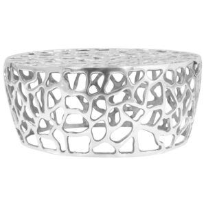 Aplusliving-Coffee Table Casted Aluminium 70x30 cm Silver