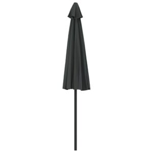 Aplusliving-Garden Parasol with Aluminium Pole Anthracite 270x144 cm Half