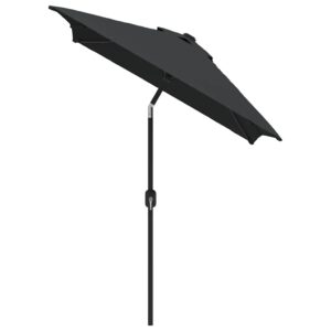 Aplusliving-Garden Parasol with Metal Pole 300x200 cm Anthracite