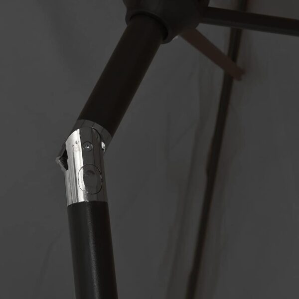 Aplusliving-Garden Parasol with Metal Pole 300x200 cm Anthracite