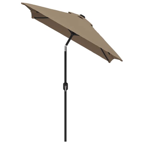 Aplusliving-Garden Parasol with Metal Pole 300x200 cm Taupe