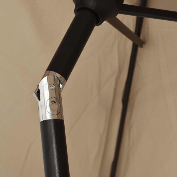 Aplusliving-Garden Parasol with Metal Pole 300x200 cm Taupe