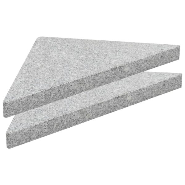Aplusliving-Umbrella Weight Plate Granite 15 kg Triangular Grey