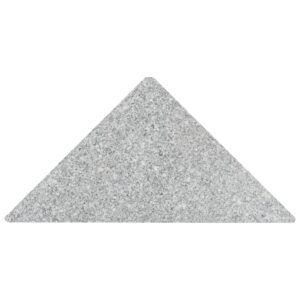 Aplusliving-Umbrella Weight Plate Granite 15 kg Triangular Grey