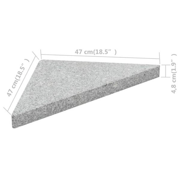 Aplusliving-Umbrella Weight Plate Granite 15 kg Triangular Grey