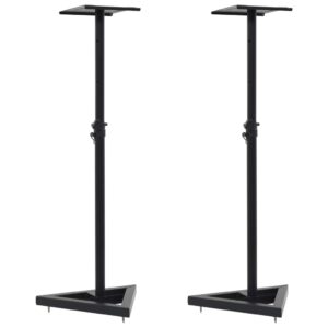Aplusliving-Studio Monitor Speaker Stands 2 pcs Black Steel