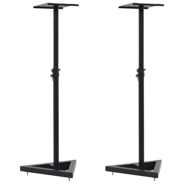 Aplusliving-Studio Monitor Speaker Stands 2 pcs Black Steel