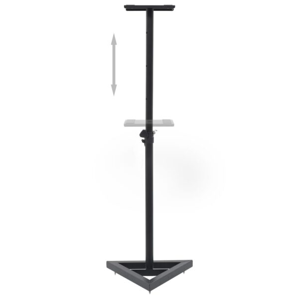 Aplusliving-Studio Monitor Speaker Stands 2 pcs Black Steel