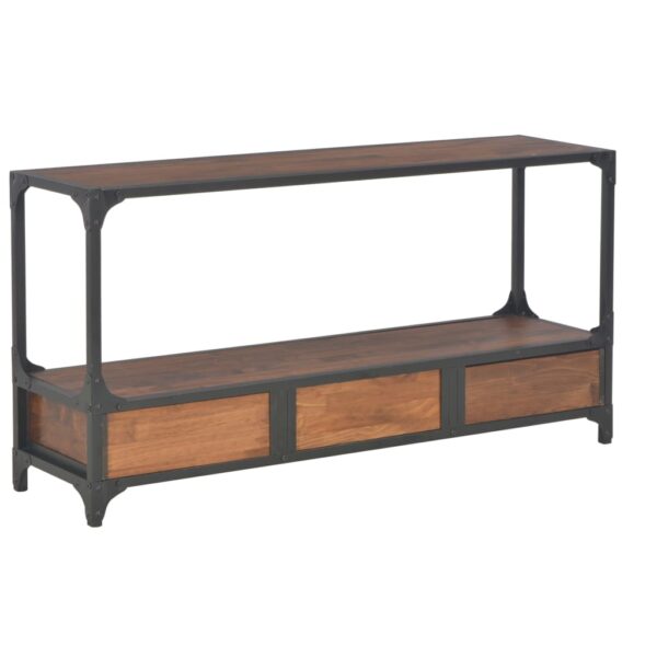Aplusliving-TV Cabinet with 3 Drawers 120x30x60 cm Solid Pine Wood