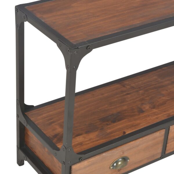 Aplusliving-TV Cabinet with 3 Drawers 120x30x60 cm Solid Pine Wood