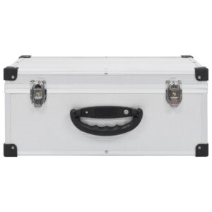Aplusliving-CD Case for 60 CDs Aluminium ABS Silver