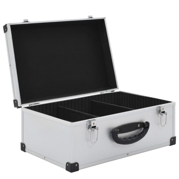 Aplusliving-CD Case for 60 CDs Aluminium ABS Silver