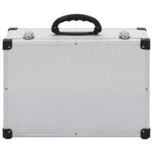 Aplusliving-CD Case for 60 CDs Aluminium ABS Silver