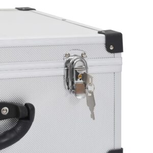 Aplusliving-CD Case for 60 CDs Aluminium ABS Silver