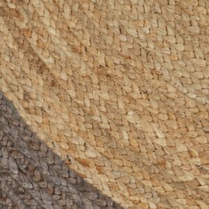 Aplusliving-Handmade Rug Jute with Grey Border 120 cm