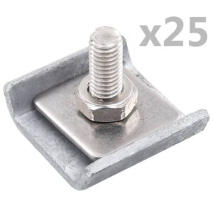 Aplusliving-Grid Mat Connector 25 Sets Silver