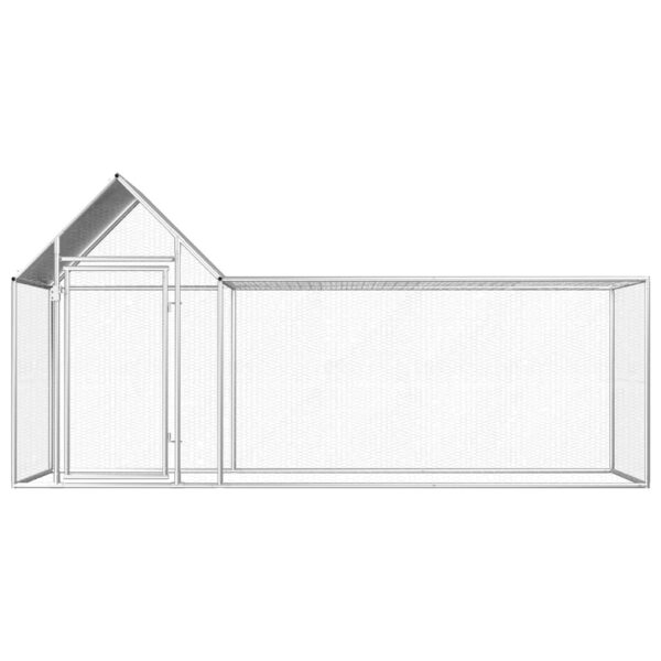 Aplusliving-Chicken Coop 3x1x1.5 m Galvanised Steel