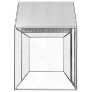 Aplusliving-Chicken Coop 3x1x1.5 m Galvanised Steel