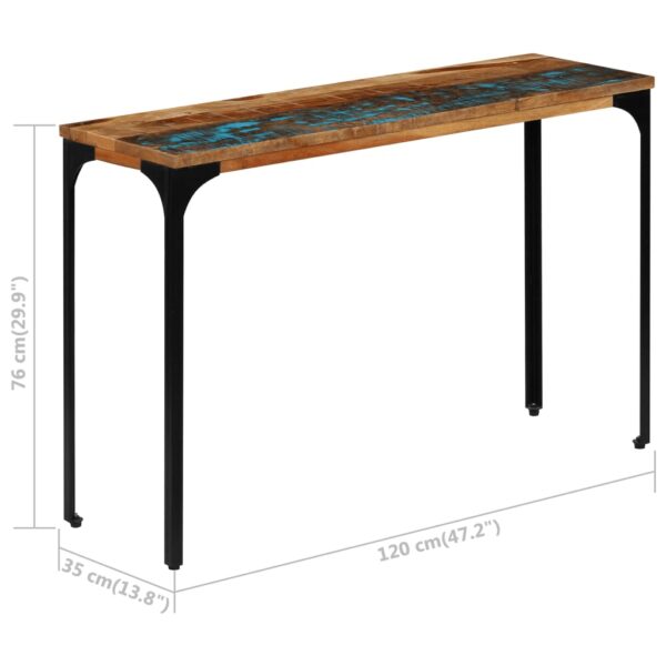 Aplusliving-Console Table 120x35x76 cm Solid Reclaimed Wood