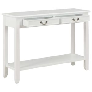 Aplusliving-Console Table White 110x35x80 cm Wood