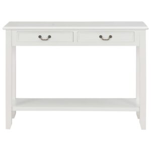 Aplusliving-Console Table White 110x35x80 cm Wood
