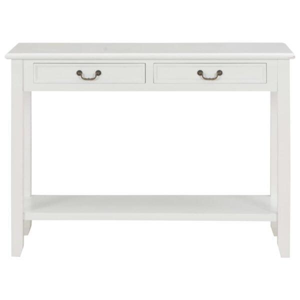 Aplusliving-Console Table White 110x35x80 cm Wood