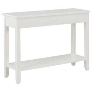 Aplusliving-Console Table White 110x35x80 cm Wood