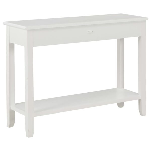Aplusliving-Console Table White 110x35x80 cm Wood