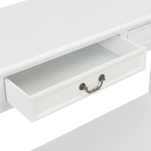 Aplusliving-Console Table White 110x35x80 cm Wood
