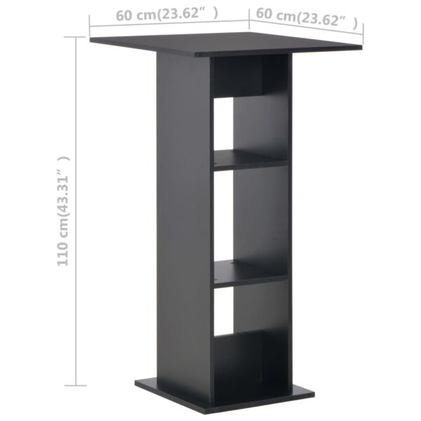 Aplusliving-Bar Table Black 60x60x110 cm