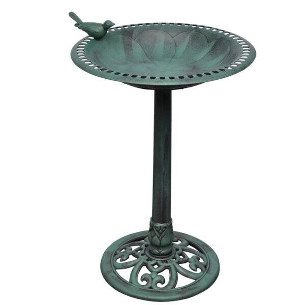 Aplusliving-Bird Bath with Decorative Bird