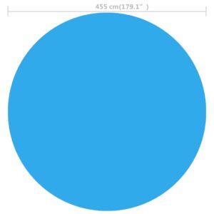 Aplusliving-Floating Round PE Solar Pool Film 455 cm Blue