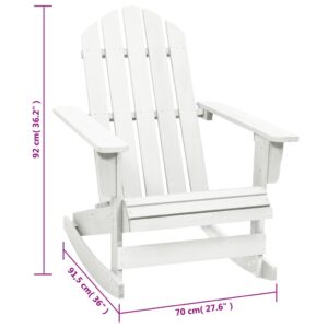 Aplusliving-Garden Rocking Chair Wood White
